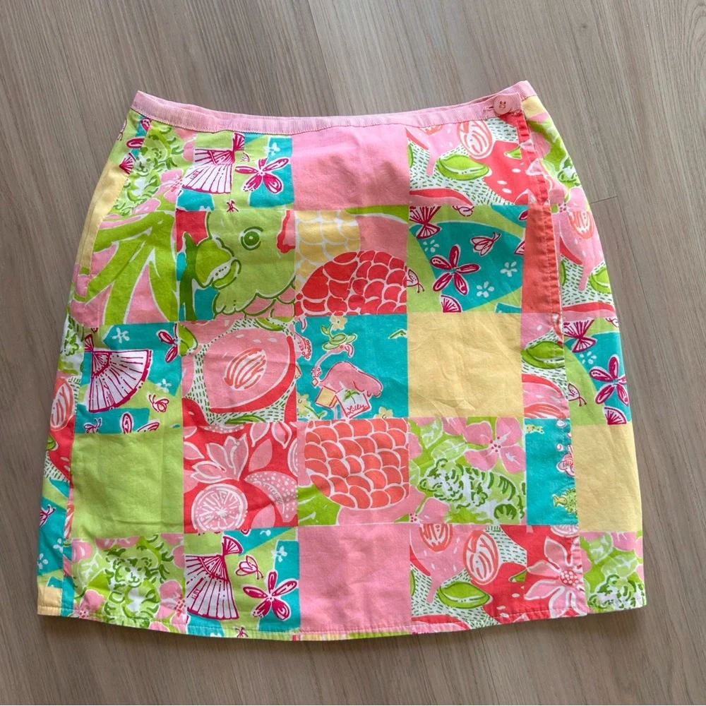 Vintage Girls 8 Wrap Skirt Revisable